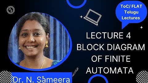 Lecture 4 # Block diagram of Finite Automata in Telugu | By Neeli