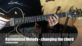 Jazz Guitar - Harmonized Melody   changing the chord