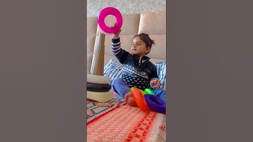 Learn colours with Stacking Rings💁‍♂️ #shortsvideo #viral #shorts #baby #toddlers #learningcolours