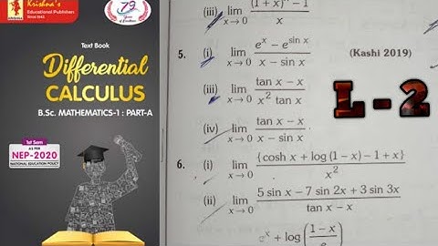 Indeterminate form  L-2  BSc mathematics |Krishna Prakashan| Solution/ #indeterminate_forms #maths