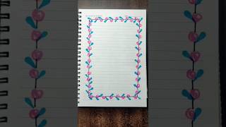 How to draw neat border designs for school work#art #youtubeshorts #shortvideo #easydrawing 😍😍