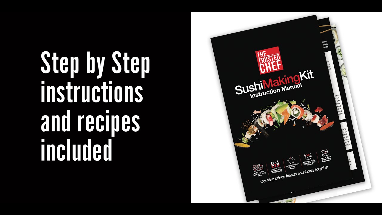 The Trusted Chef Ⓡ Sushi Making Kit – Complete Sushi Maker Kit, Sushi Kit  W/Bamb