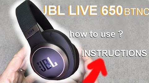 How to use JBL LIVE 650BTNC wireless headphones (instructions)