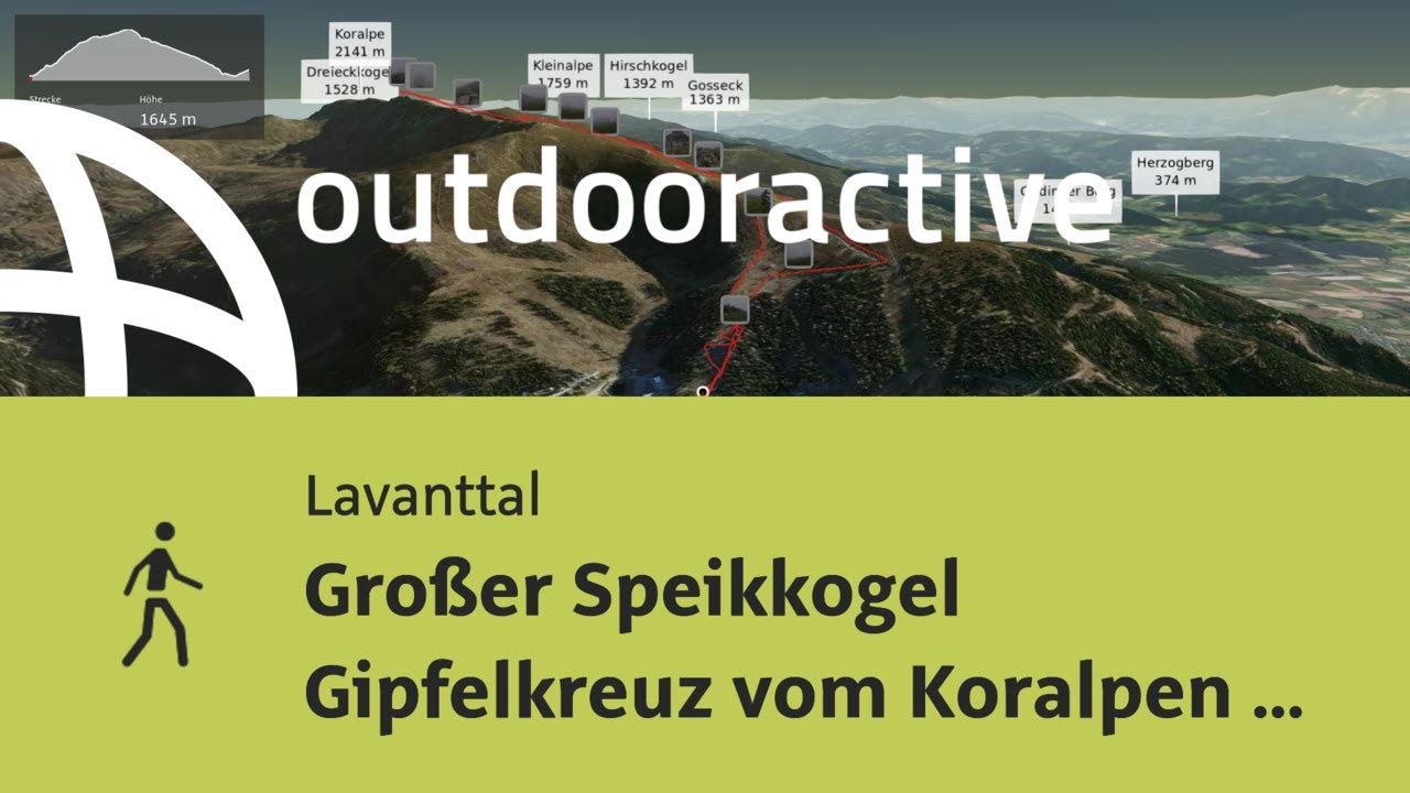 Wanderung im Lavanttal: Großer Speikkogel Gipfelkreuz vom Koralpenparkplatz über die Teufelstiege