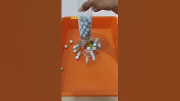 Reverse ◀️ Video. Colourful Marbles & Black & White Pearls. #shorts #asmr #pearl #beads #satisfying