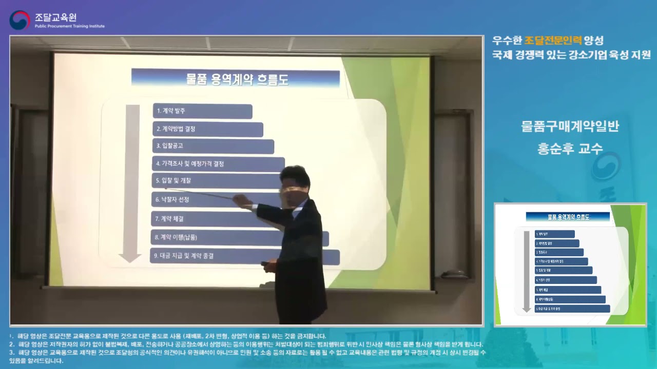 2020 공공구매촉진대회 물품구매계약 일반에 관한 교육 영상