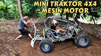 HOMEMADE TRACKTOR 4WD 125 CC ENGINE // PLAYING TRACKTOR WITH CHILDREN // MAKE A BMX TRACK