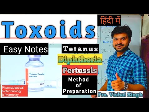 Toxoid, Toxoid Vaccines, Method of preparation, Tetanus toxoid, Diphtheria toxoid, Pertussis toxoids