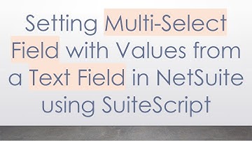 Setting Multi-Select Field with Values from a Text Field in NetSuite using SuiteScript