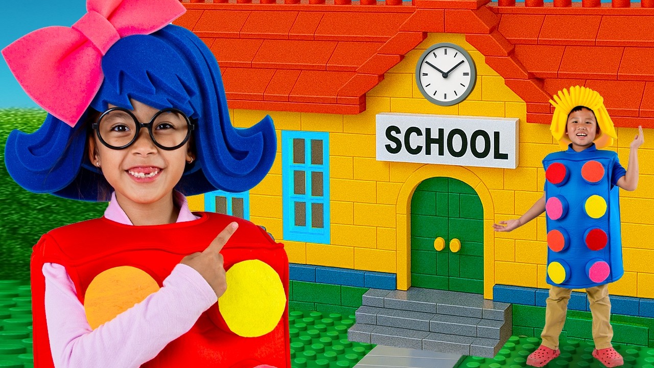 Maddie y Kaden Salvan la Escuela LEGO con Tío Luke 🏫✨