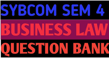 SYBcom Sem 4 Business Law  Expected Questions