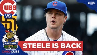 Justin Steele returns for Chicago Cubs tonight vs Padres | CHGO Cubs PREGAME Podcast