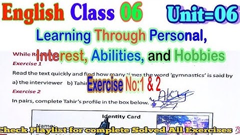 English Class 6  Chapter 6 Yes You with English grammar | 6 Class English Unit 6