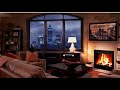 Ambience ASMR New York of 1920s with Fireplace & Music