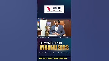 Beyond UPSC – Vishnu Sir’s Inspiring Journey | Part 1