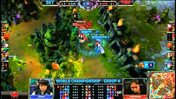 SKT T1 Faker Ahri VS TSM Reginald Gragas Gr A Highlights  S3 World Championship