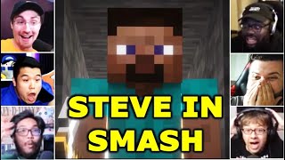 GAMERS REACT To STEVE IN SMASH REVEAL!!! (Smash Ultimate)