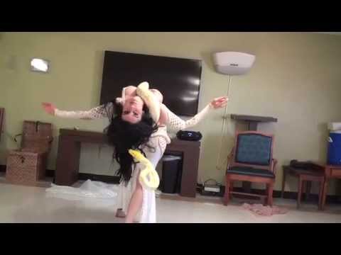 Bellydancer Leila - Dance with Huge Python