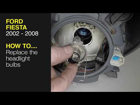 How to Replace the headlight bulbs on the Ford Fiesta 2002 to 2008