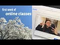 VLOG | my first week of online classes for senior year! #withme