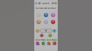How many balls are below? / braindom gameplay walkthrough / braindom level 22