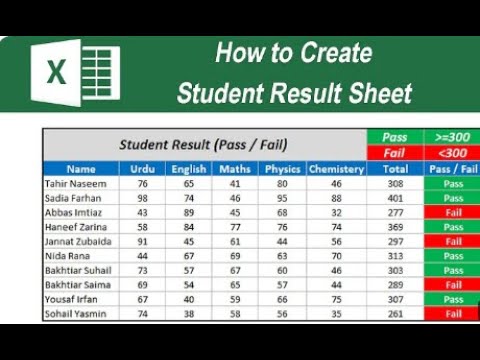 How to use if formula for Pass and Fail in excel | excel formula result ...