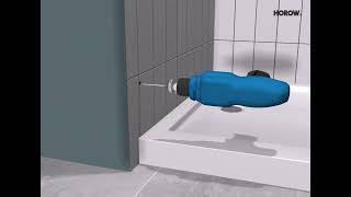 HOROW Mi6076 Series Frameless Shower Door Installation Guide | Step-by-Step Animated How TO Tutorial