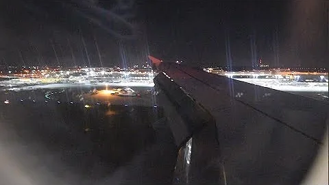Lufthansa Airbus A319 Night Landing Stuttgart