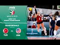 LIVE 🔴 TUR vs. USA - Quarterfinals | Girls U18 Volleyball World Champs 2021