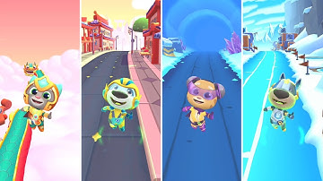 Talking Tom Hero Dash: Talking Tom,Talking Hank,Talking Ginger,Talking Ben (Android/iOS) Gameplay