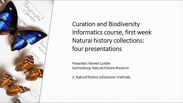 Curation and Biodiversity Informatics course - presentation 3