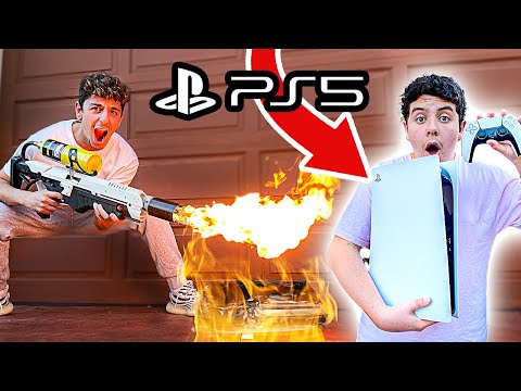 Destroying Kids PS4 U0026 Surprising Him With NEW PS5! (GIVEAWAY)