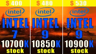 INTEL i7 10700K vs INTEL i9 10850K vs INTEL i9 10900K || PC GAMES TEST ||