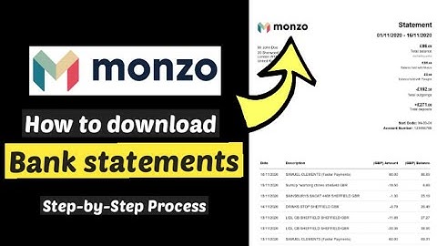How to download monzo bank account statement in UK / Monzo account csv statement