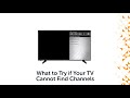 What to try if your bush tv is not finding channels