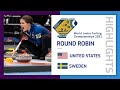 UNITED STATES v SWEDEN - Highlights - World Junior Curling Championships 2022