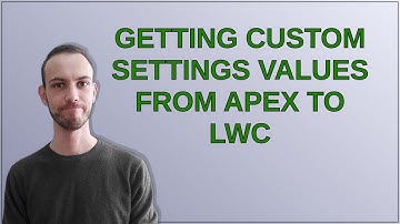 Getting custom settings values from apex to lwc