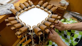 The process of making the Japanese musical instrument 'Shamisen'!