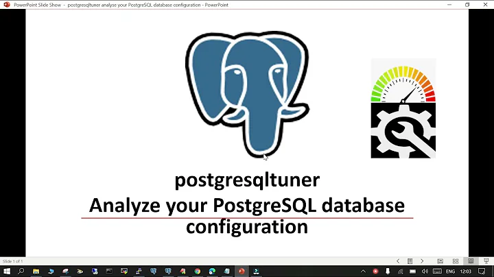 postgresqltuner  ( Analyze PostgreSQL  configuration and  tuning advice ).