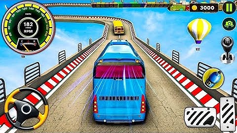 Crazy Bus Mega Ramp Impossible Racing   Bus Stunts Impossible Tracks   Android Gameplay Video P-06