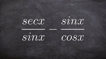 Pre-Calculus - Subtracting two trig rational expression and the simplifying the difference