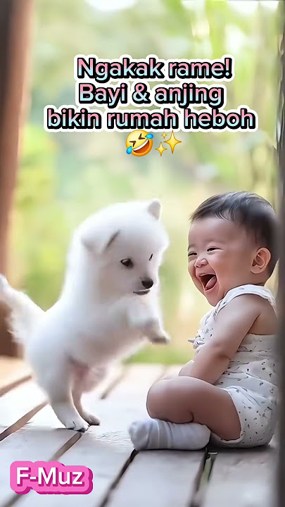 Bayi Tertawa Ngakak Main Sama Anjing Lucu! Bikin Ketawa Terus 🤣🐶 #Shorts