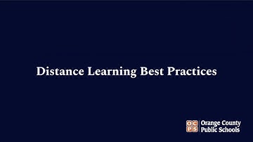 Distance Learning Best Practices