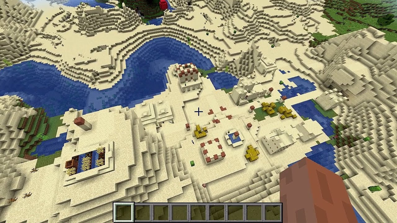 Minecraft 12.124 Seed 1247: Double village and desert temple Minecraft 12.124 Seed 1247: Double village and desert temple
