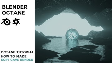 Blender Octane Tutorial | How to make a Scifi Cave scene in Blender Octane