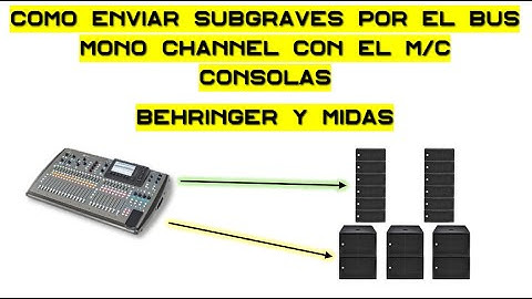 Como enviar Subgraves por el Bus mono channel con el M/C  Consolas Behringer y Midas mixer