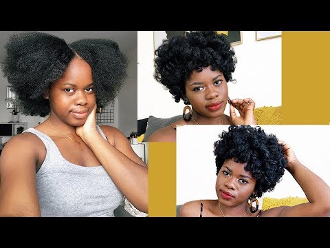 Repeat Heatless Curls On Short Blown Out Natural Hair With Clip