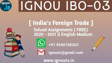 IGNOU IBO-03 Solved Assignment July 2020 [FREE] || PGDIBO || M.COM || IBO-03 || IGNOU TV || IGNOU ||