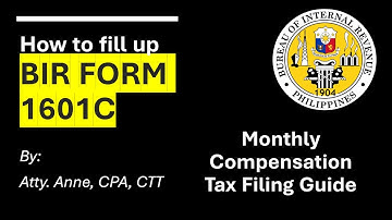 How to Fill Up BIR Form 1601C (WITH SAMPLE PAYROLL) | Step-By-Step Guide