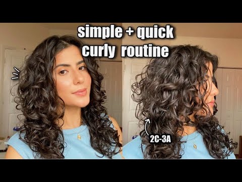 SIMPLE + QUICK CURLY HAIR ROUTINE | 2C-3A - YouTube
